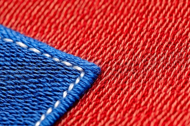 Detalle de puntada satinada